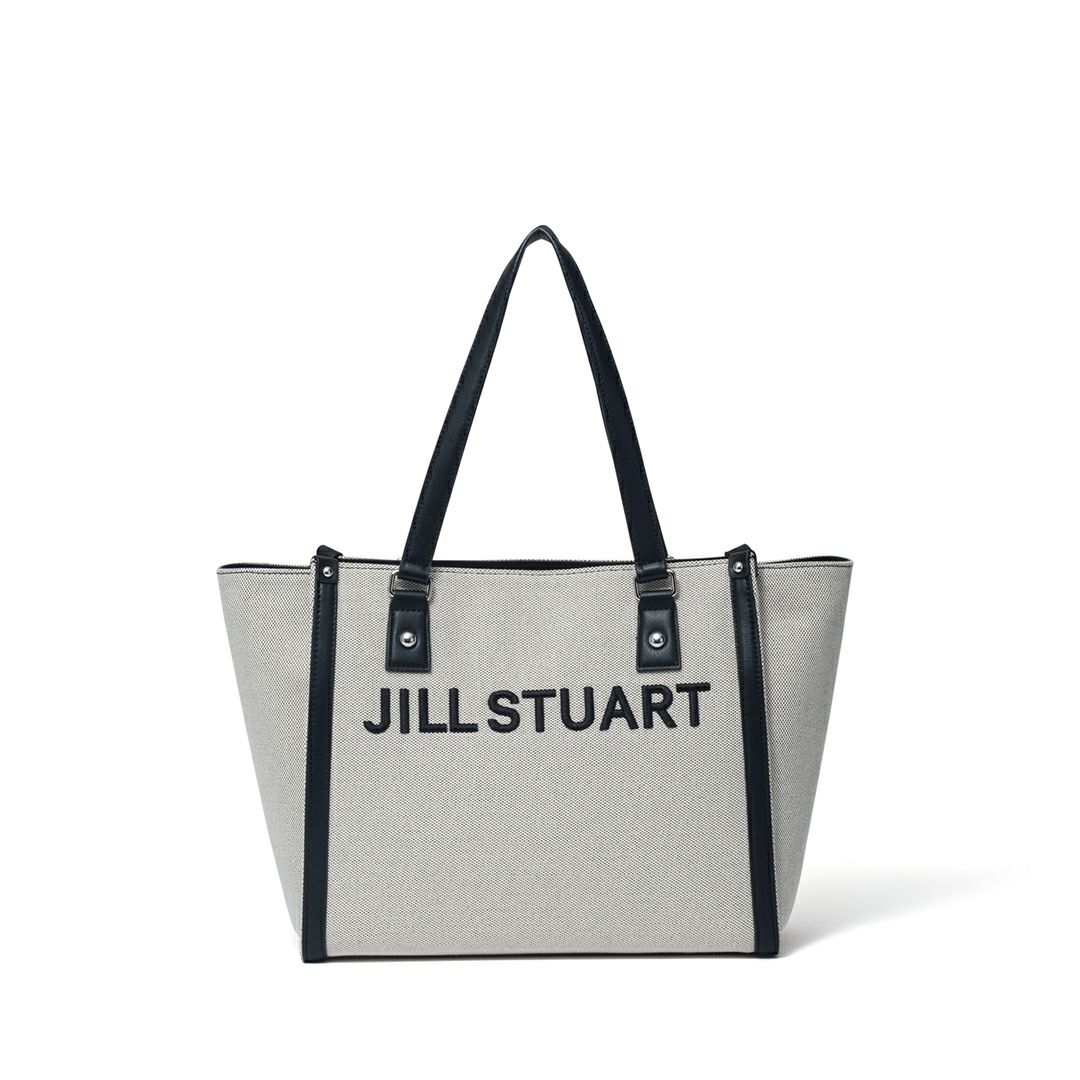 JILL STUART パネル トート ホワイト×ブラック