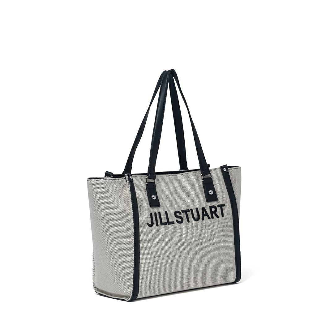 JILL STUART パネル トート ホワイト×ブラック