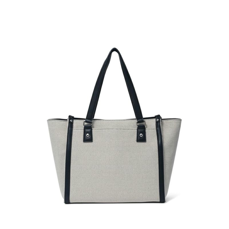 JILL STUART パネル トート ホワイト×ブラック