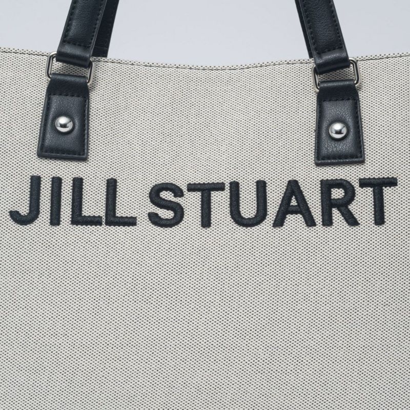 JILL STUART パネル トート ホワイト×ブラック