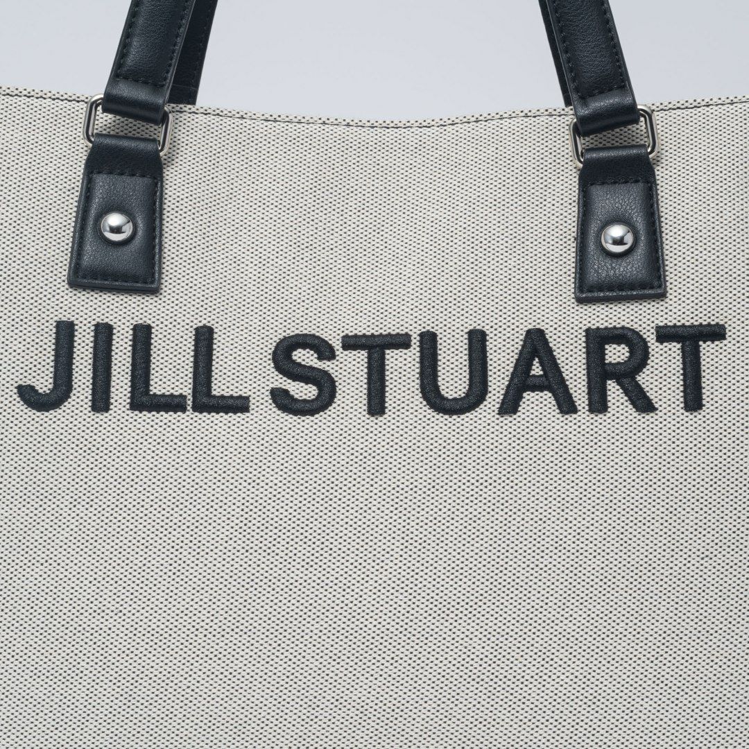 JILL STUART パネル トート ホワイト×ブラック