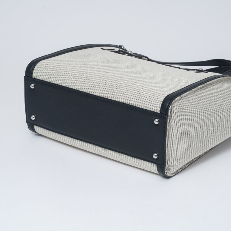 JILL STUART パネル トート ホワイト×ブラック