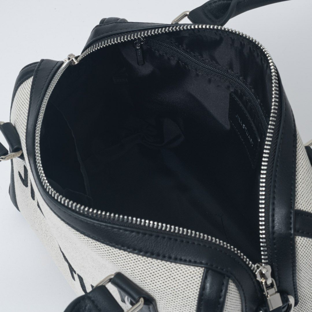 JILL STUART パネル 2WAYボストン ホワイト×ブラック