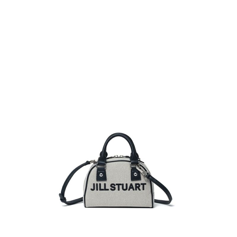 JILL STUART パネル 2WAYミニボストン ホワイト×ブラック