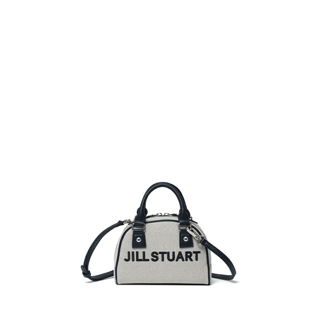 JILL STUART パネル 2WAYミニボストン ホワイト×ブラック