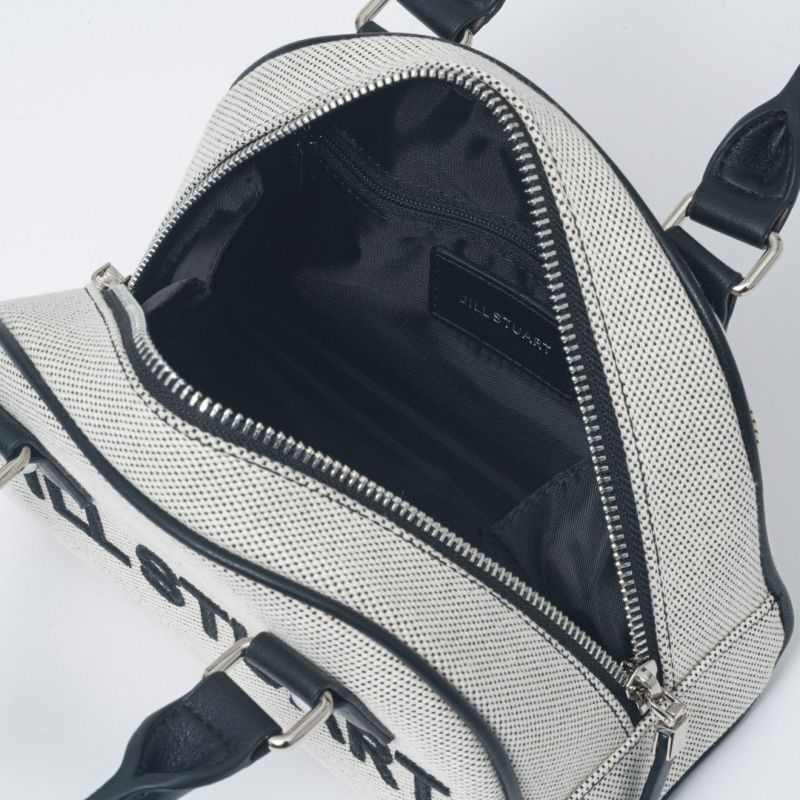 JILL STUART パネル  2WAYミニボストン ホワイト×ブラック