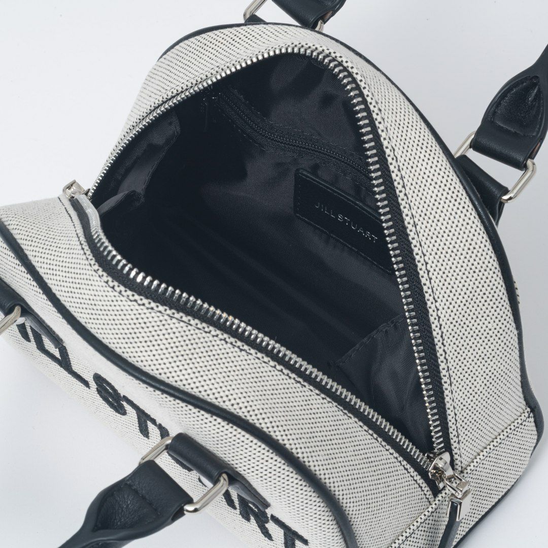JILL STUART パネル  2WAYミニボストン ホワイト×ブラック