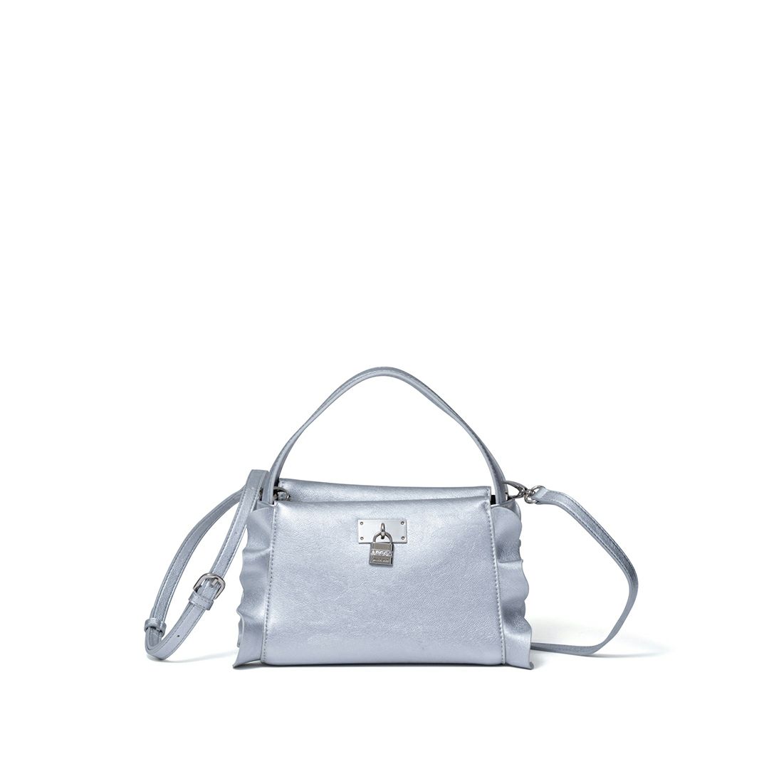 JILL STUART ラッフル 2WAYショルダー シルバー