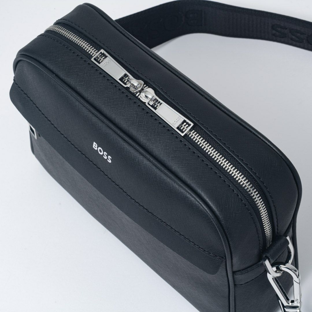 BOSS Zair_Squared Crossb ショルダーバッグ【HBMH5ZS1】 ブラック