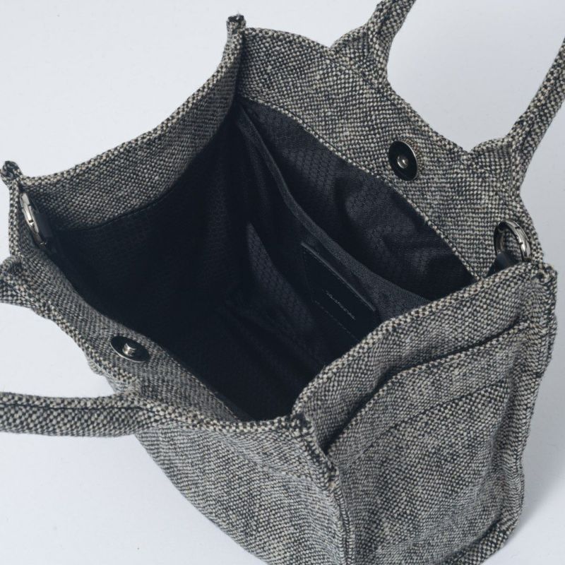 MANIUNO NOVATEX スクエアミニトート(S)【MUMHDSM2】 ブラック×ベージュ