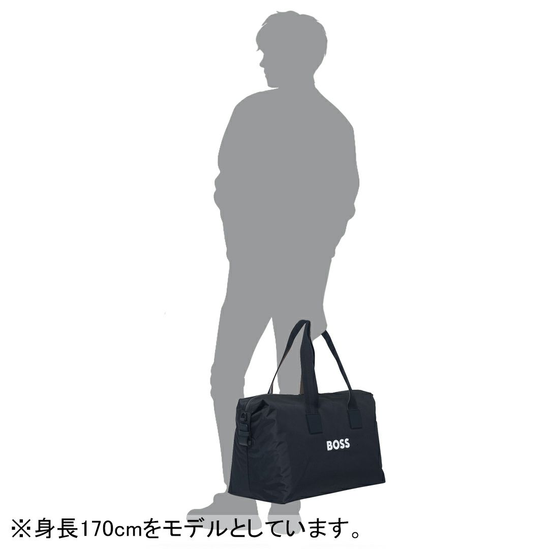 【未使用品】ボス BOSS ボストンバッグ 黒 BOSS x ASTON MARTIN ナッパレザー ホールドオール (Hugo Boss