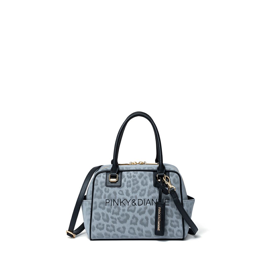 PINKY&DIANNE ソフトレオパード 2WAYボストン グレー