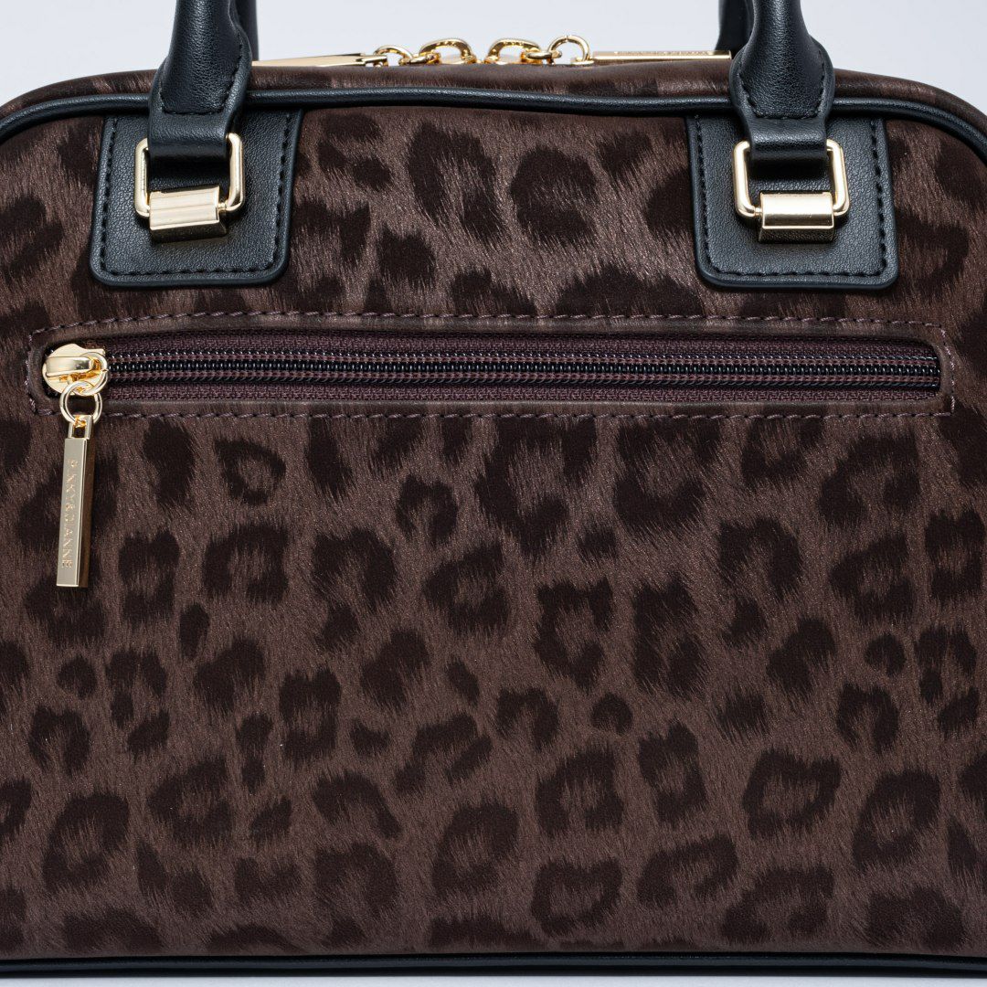 PINKY&DIANNE ソフトレオパード 2WAYボストン ブラウン