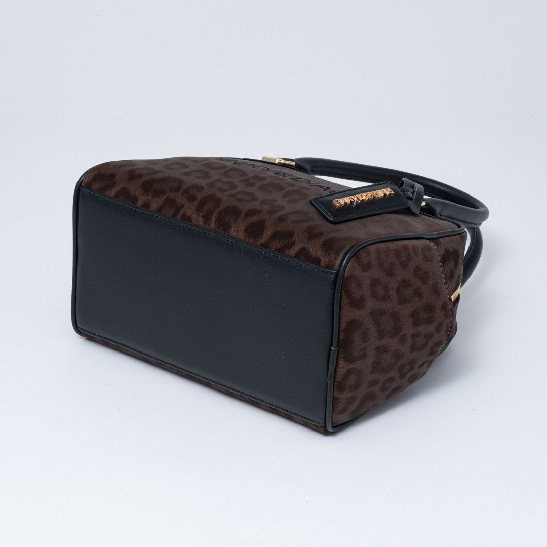 PINKY&DIANNE ソフトレオパード 2WAYボストン ブラウン