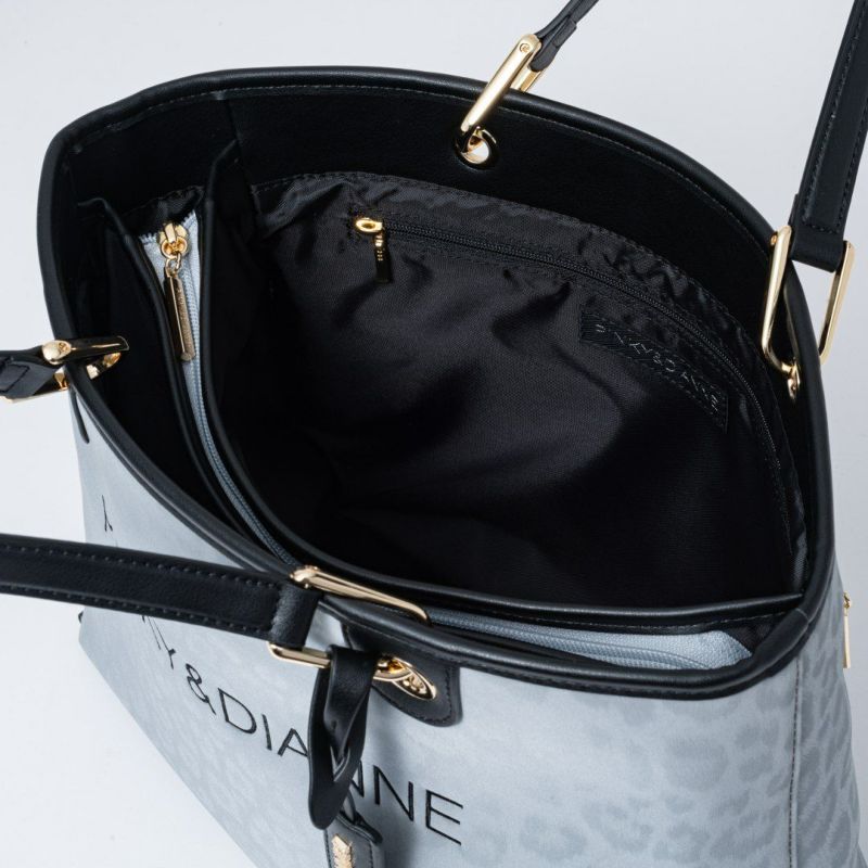 PINKY&DIANNE ソフトレオパード トート グレー