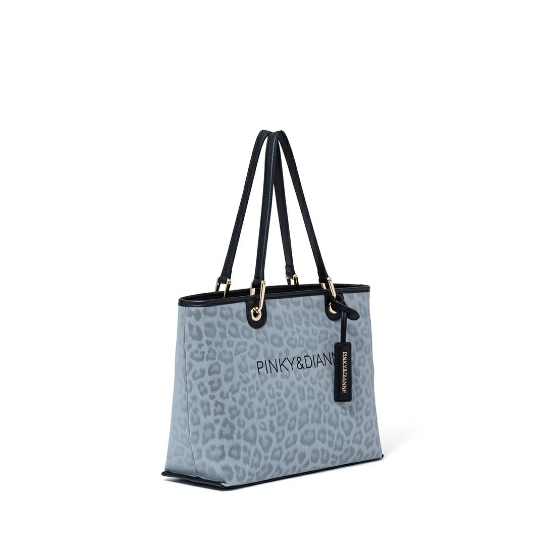 PINKY&DIANNE ソフトレオパード トート グレー