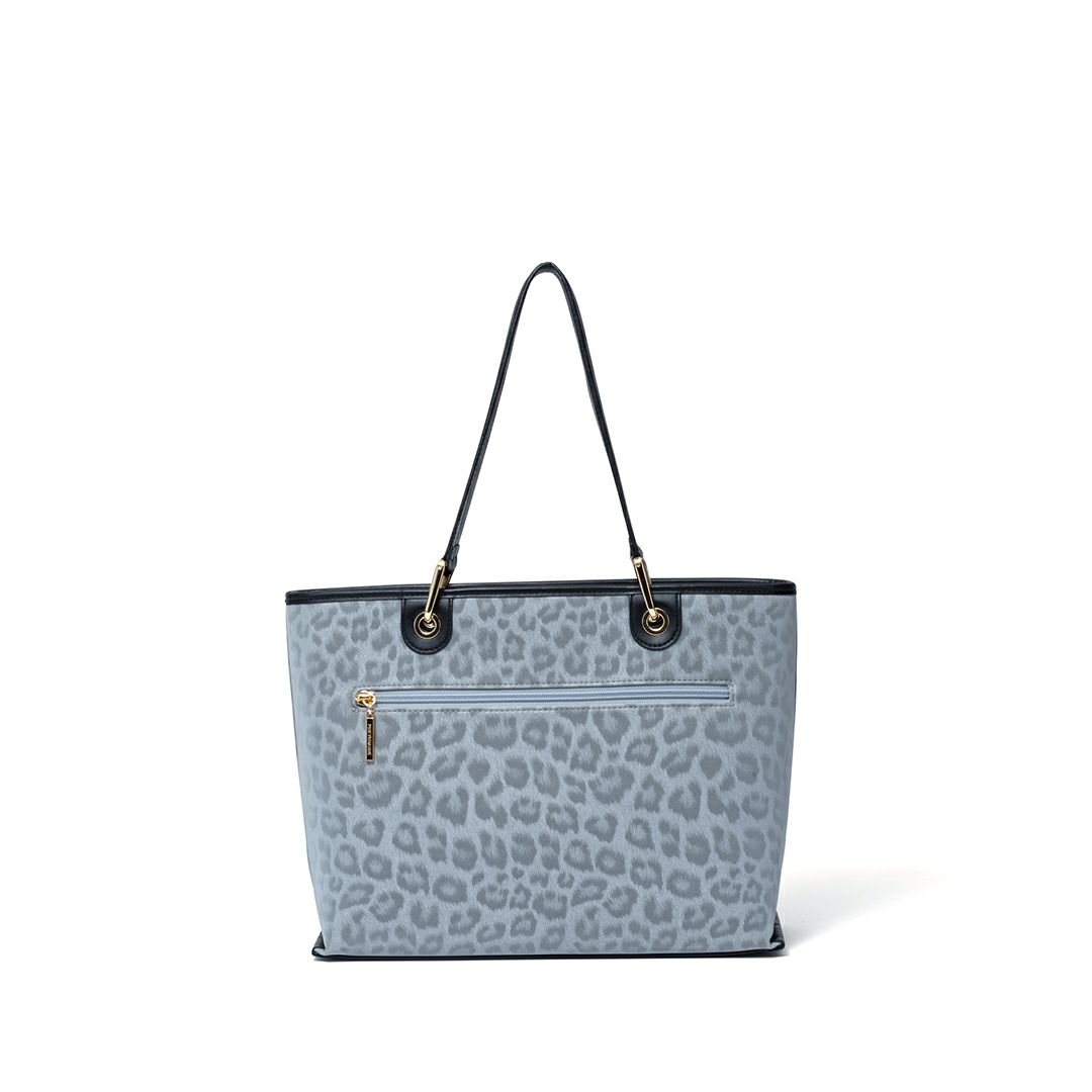 PINKY&DIANNE ソフトレオパード トート グレー