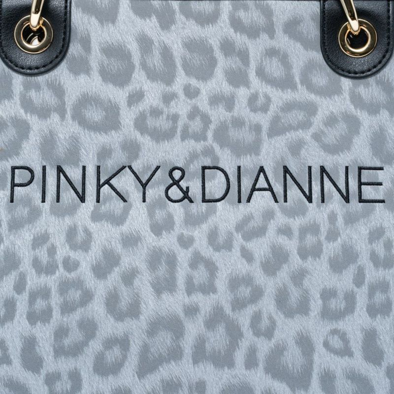 PINKY&DIANNE ソフトレオパード トート グレー