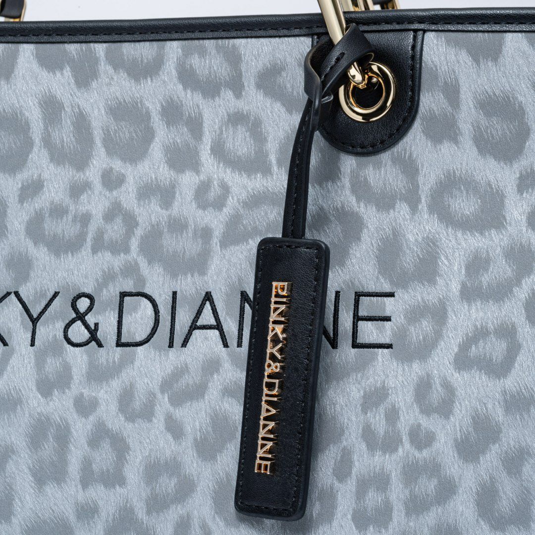 PINKY&DIANNE ソフトレオパード トート グレー