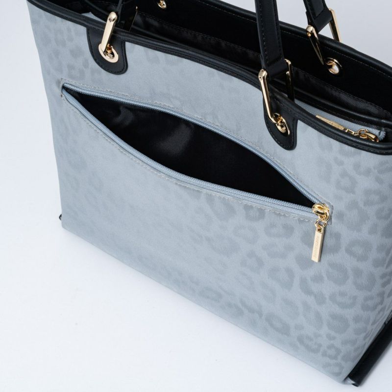 PINKY&DIANNE ソフトレオパード トート グレー