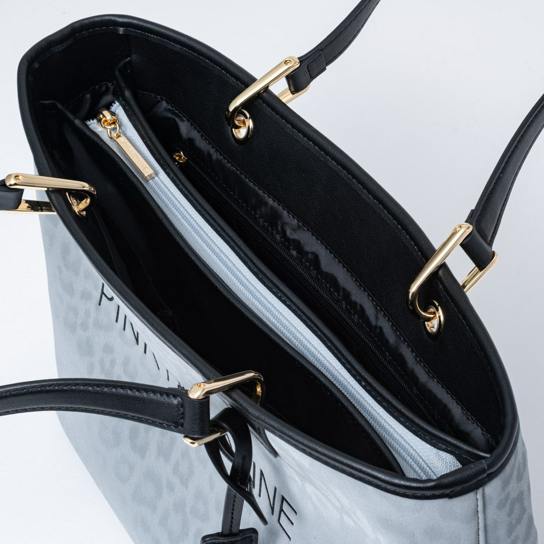 PINKY&DIANNE ソフトレオパード トート グレー