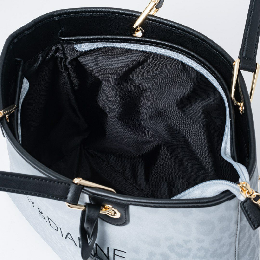 PINKY&DIANNE ソフトレオパード トート グレー