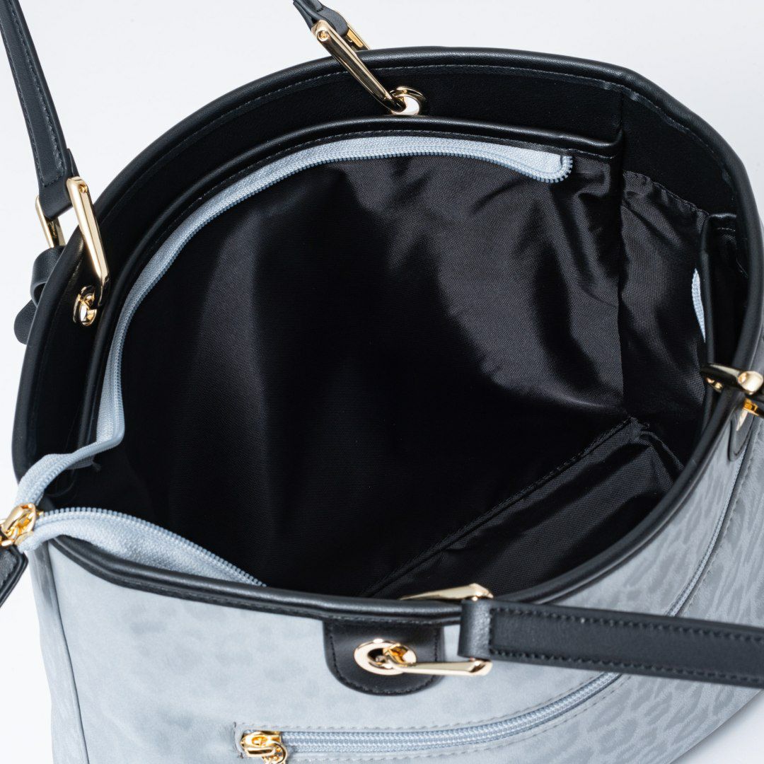 PINKY&DIANNE ソフトレオパード トート グレー