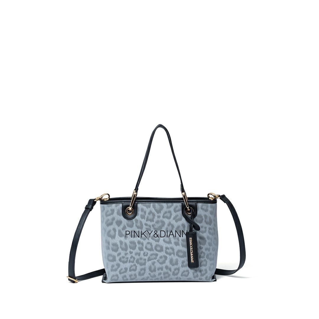 PINKY&DIANNE ソフトレオパード 2WAYハンド グレー
