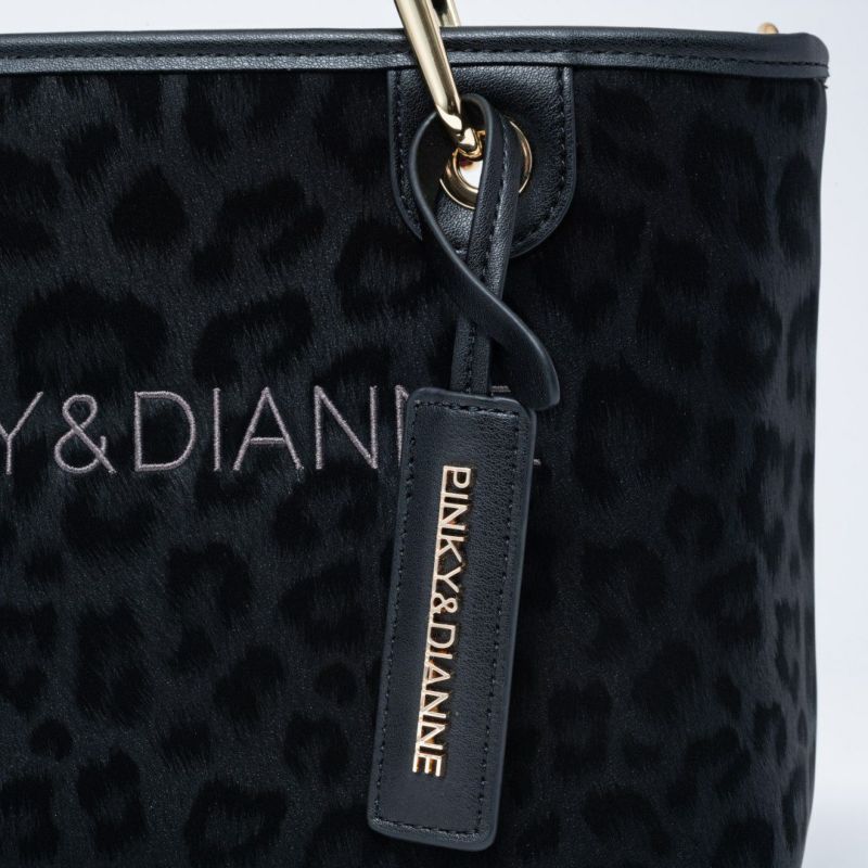 PINKY&DIANNE ソフトレオパード 2WAYハンド ブラック