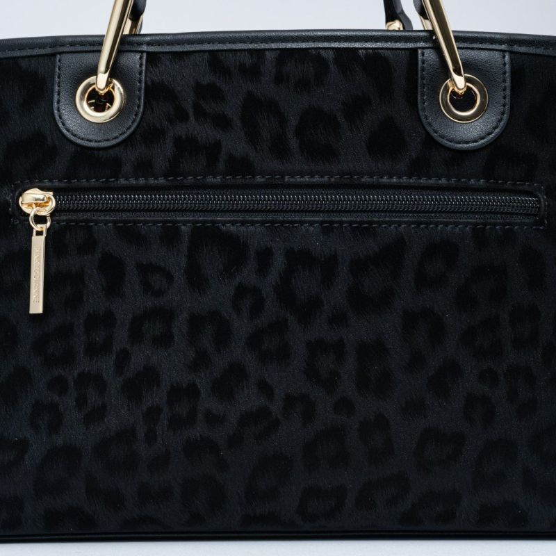 PINKY&DIANNE ソフトレオパード 2WAYハンド ブラック