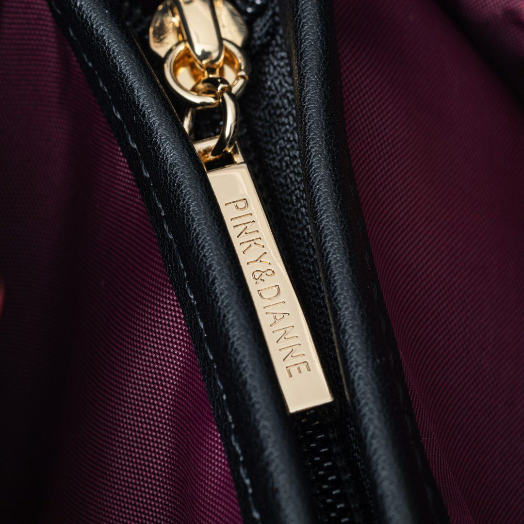 PINKY&DIANNE ソフトレオパード 2WAYハンド ブラック