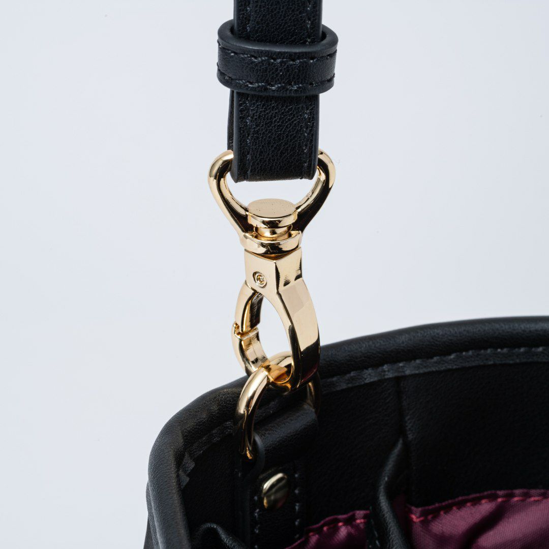 PINKY&DIANNE ソフトレオパード 2WAYハンド ブラック