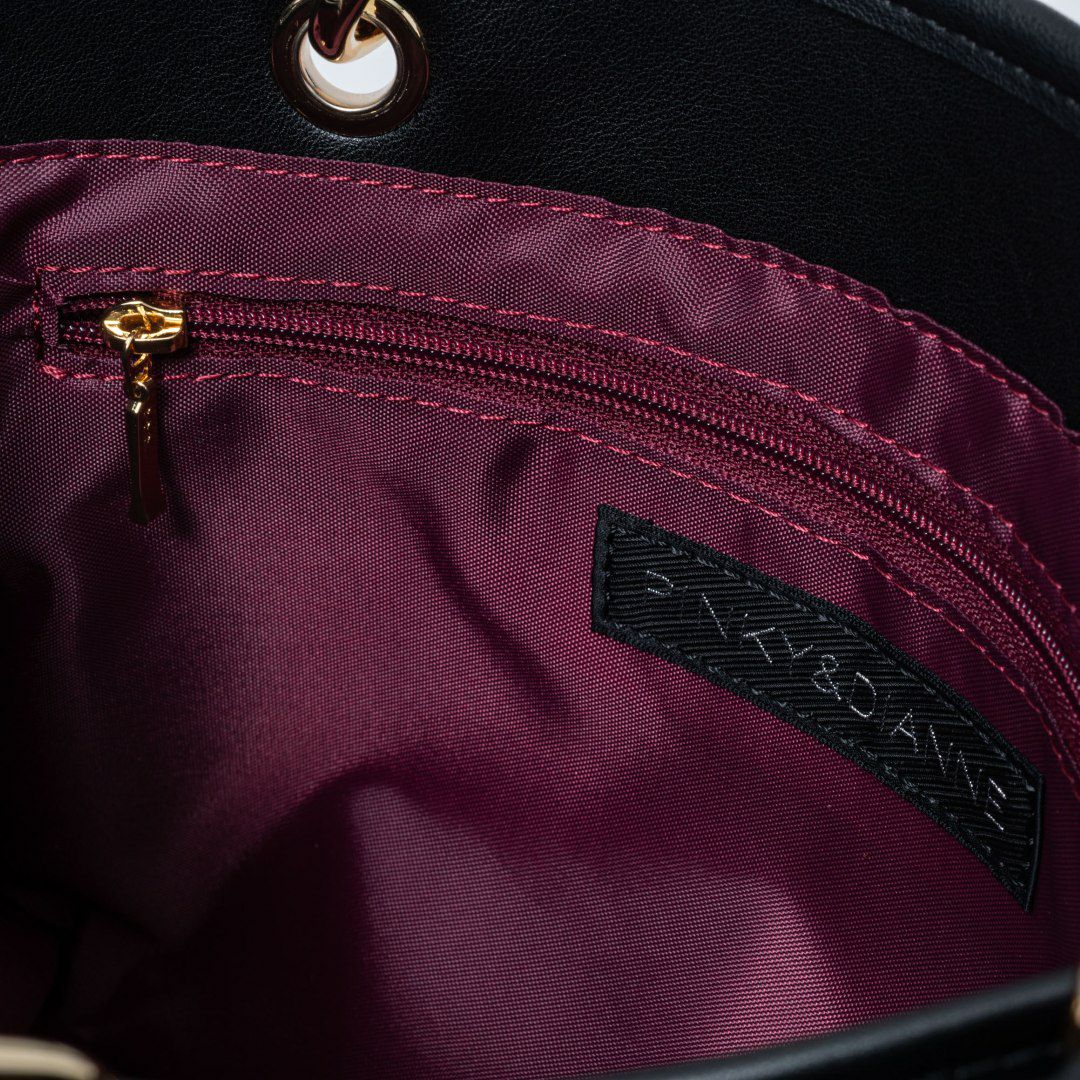 PINKY&DIANNE ソフトレオパード 2WAYハンド ブラック