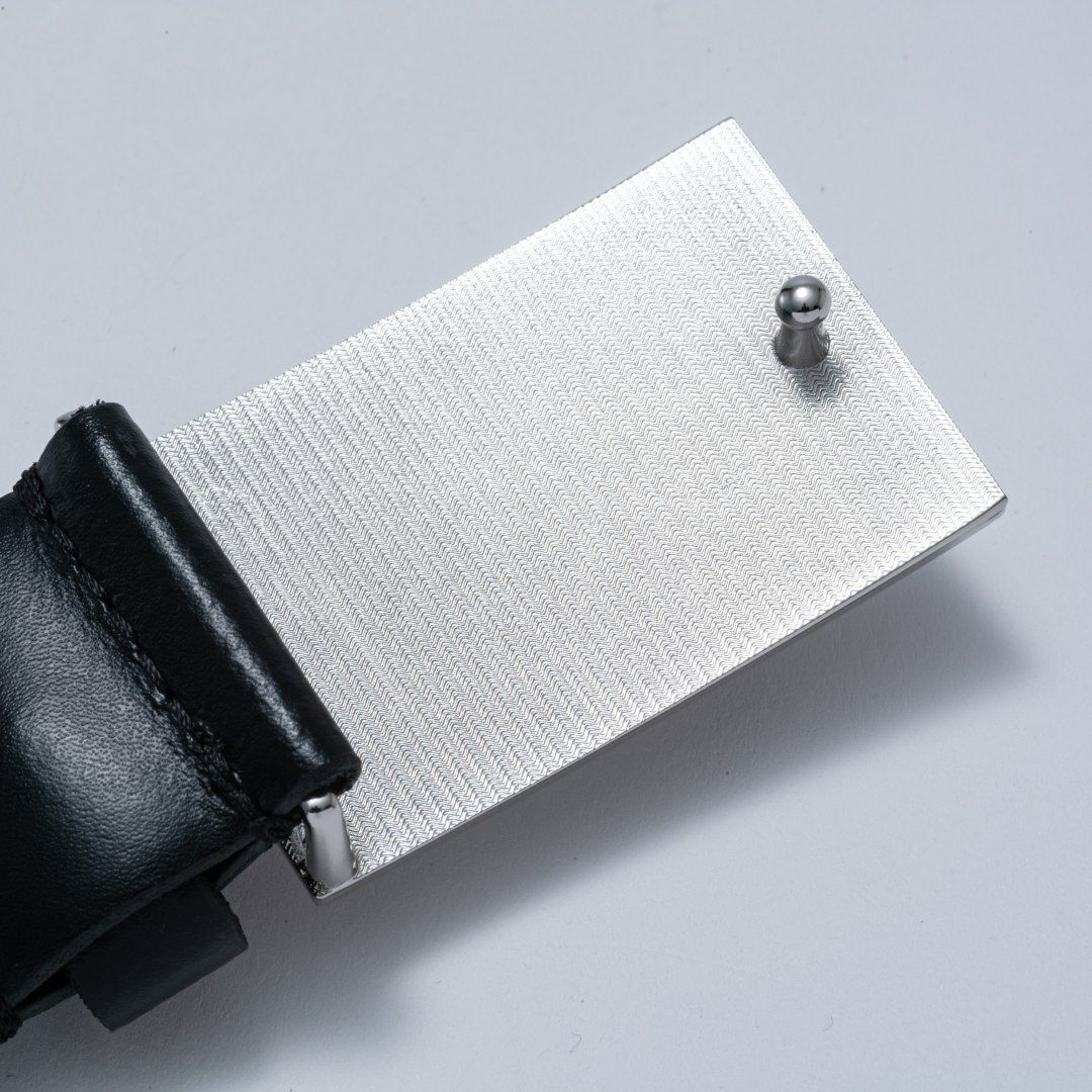  BOSS Baxton イタリアンレザーベルト　ロゴプレートバックル(90)【HBMB5003】 ブラック