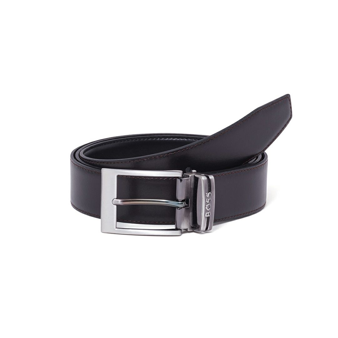 BOSS Galliz イタリアンレザーリバーシブルベルト【HBMB5010】 ブラック