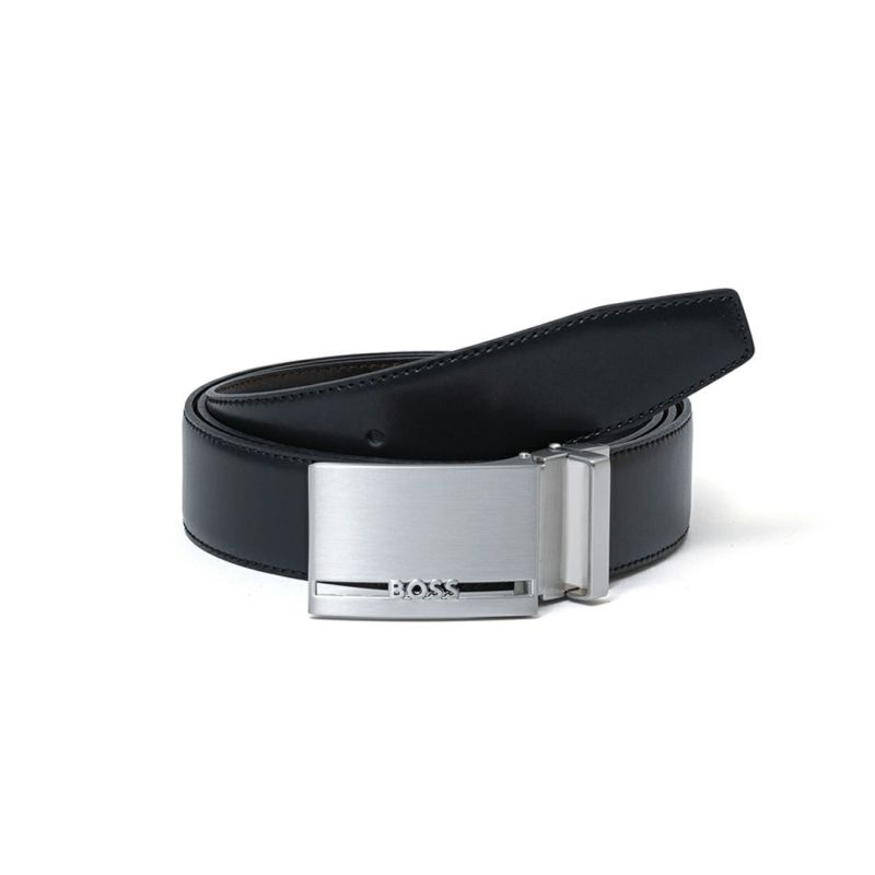 BOSS Galliz イタリアンレザーリバーシブルベルト【HBMB5010】 ブラック