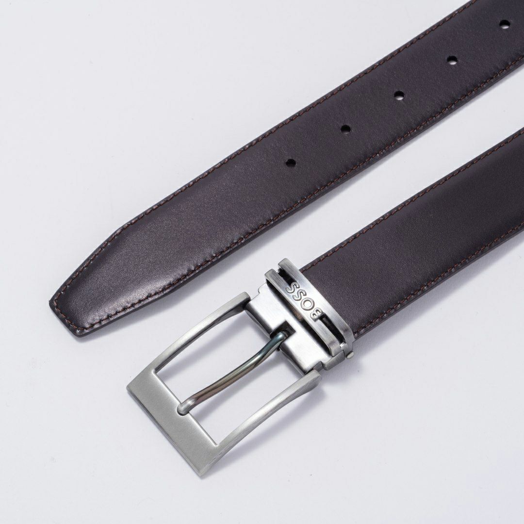 BOSS Galliz イタリアンレザーリバーシブルベルト【HBMB5010】 ブラック