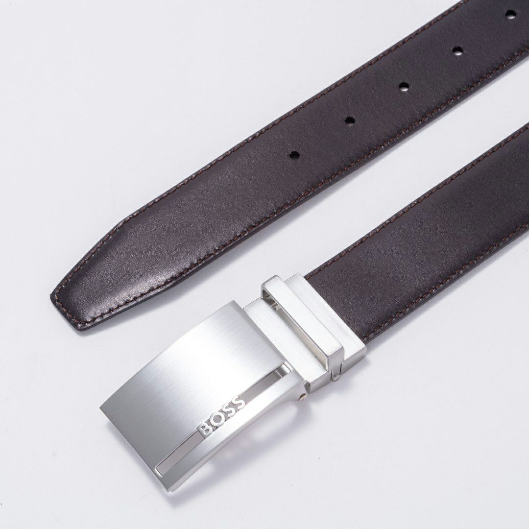 BOSS Galliz イタリアンレザーリバーシブルベルト【HBMB5010】 ブラック