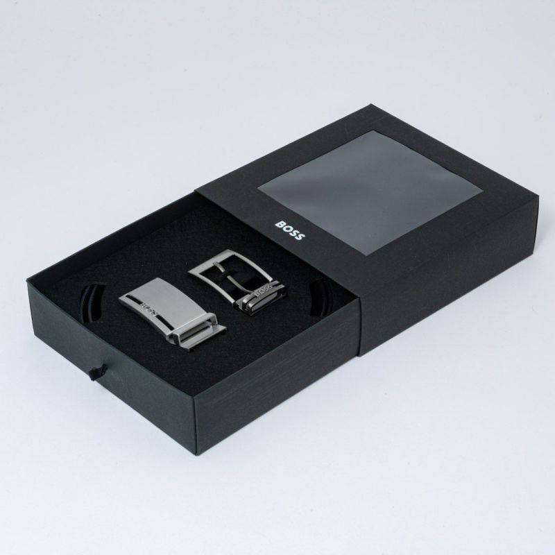 BOSS Galliz イタリアンレザーリバーシブルベルト【HBMB5010】 ブラック