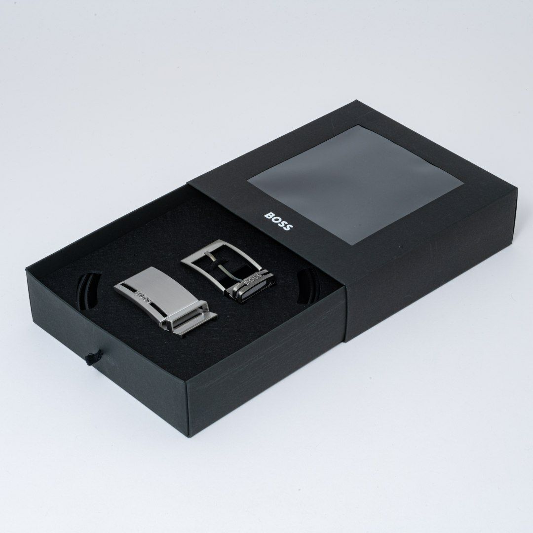 BOSS Galliz イタリアンレザーリバーシブルベルト【HBMB5010】 ブラック