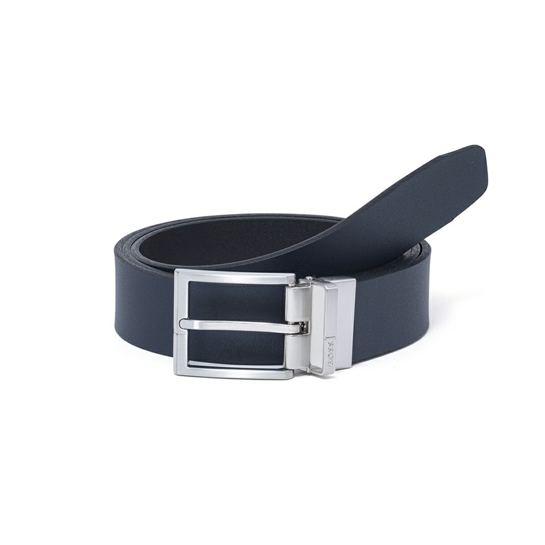 BOSS Geppy イタリアンレザーリバーシブルベルト【HBMB5020】 ブラック