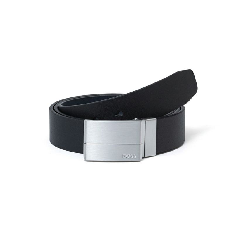 BOSS Geppy イタリアンレザーリバーシブルベルト【HBMB5020】 ブラック