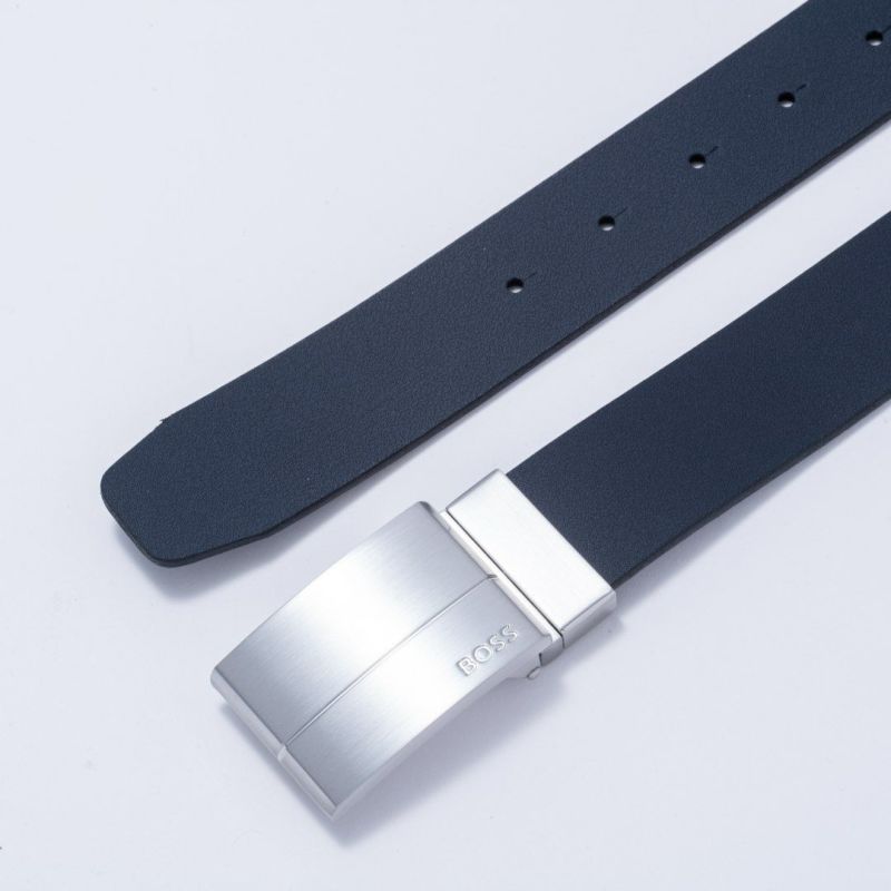 BOSS Geppy イタリアンレザーリバーシブルベルト【HBMB5020】 ブラック