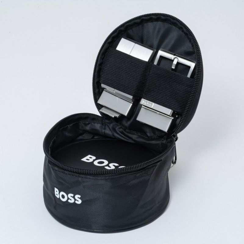 BOSS Geppy イタリアンレザーリバーシブルベルト【HBMB5020】 ブラック