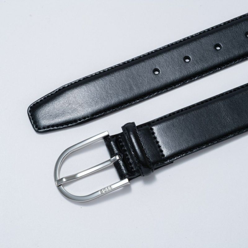 BOSS Tifeo イタリア製レザーベルト（85）【HBMB5052】 ブラック