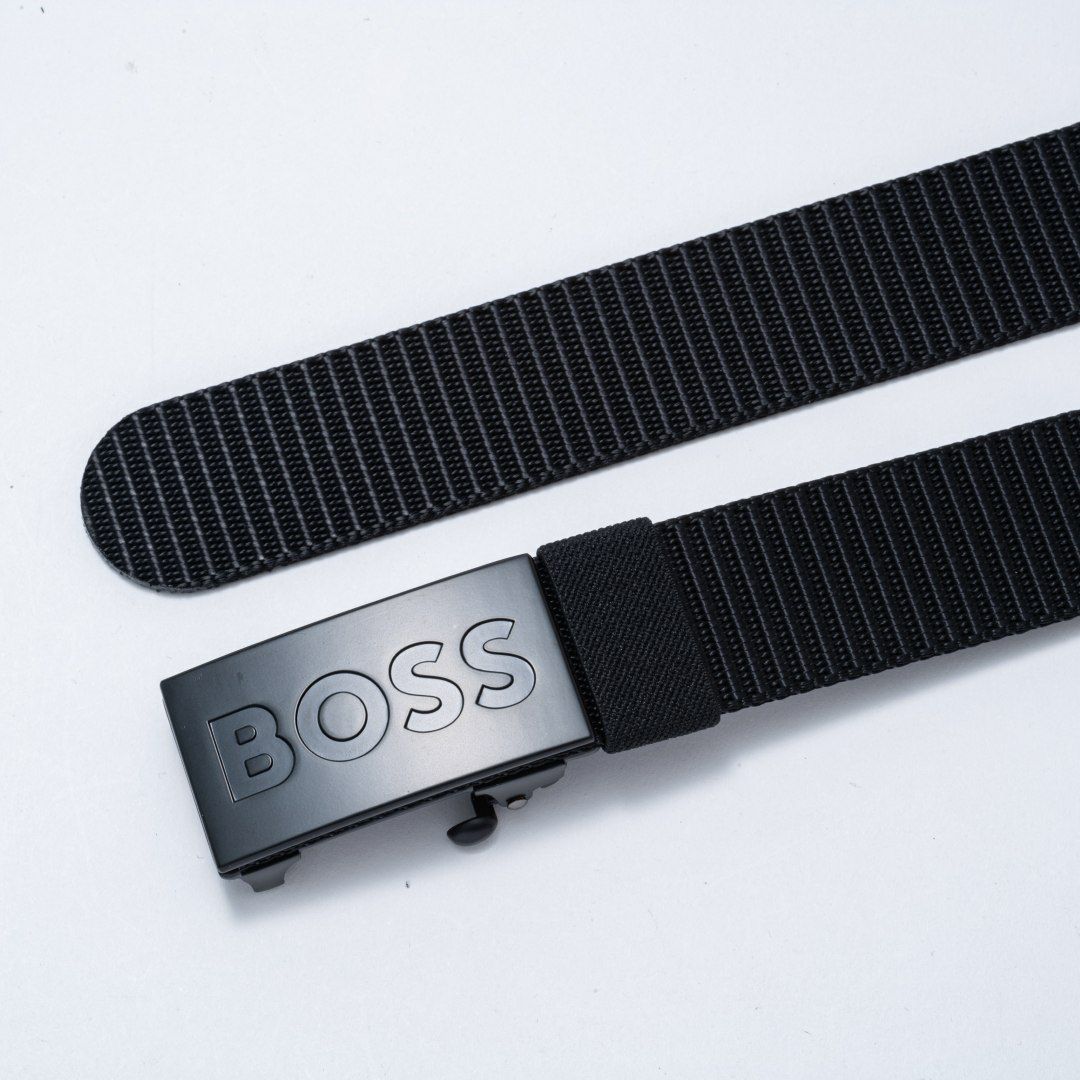 BOSS Bosper ナイロンベルト（90）【HBMB5063】 ブラック
