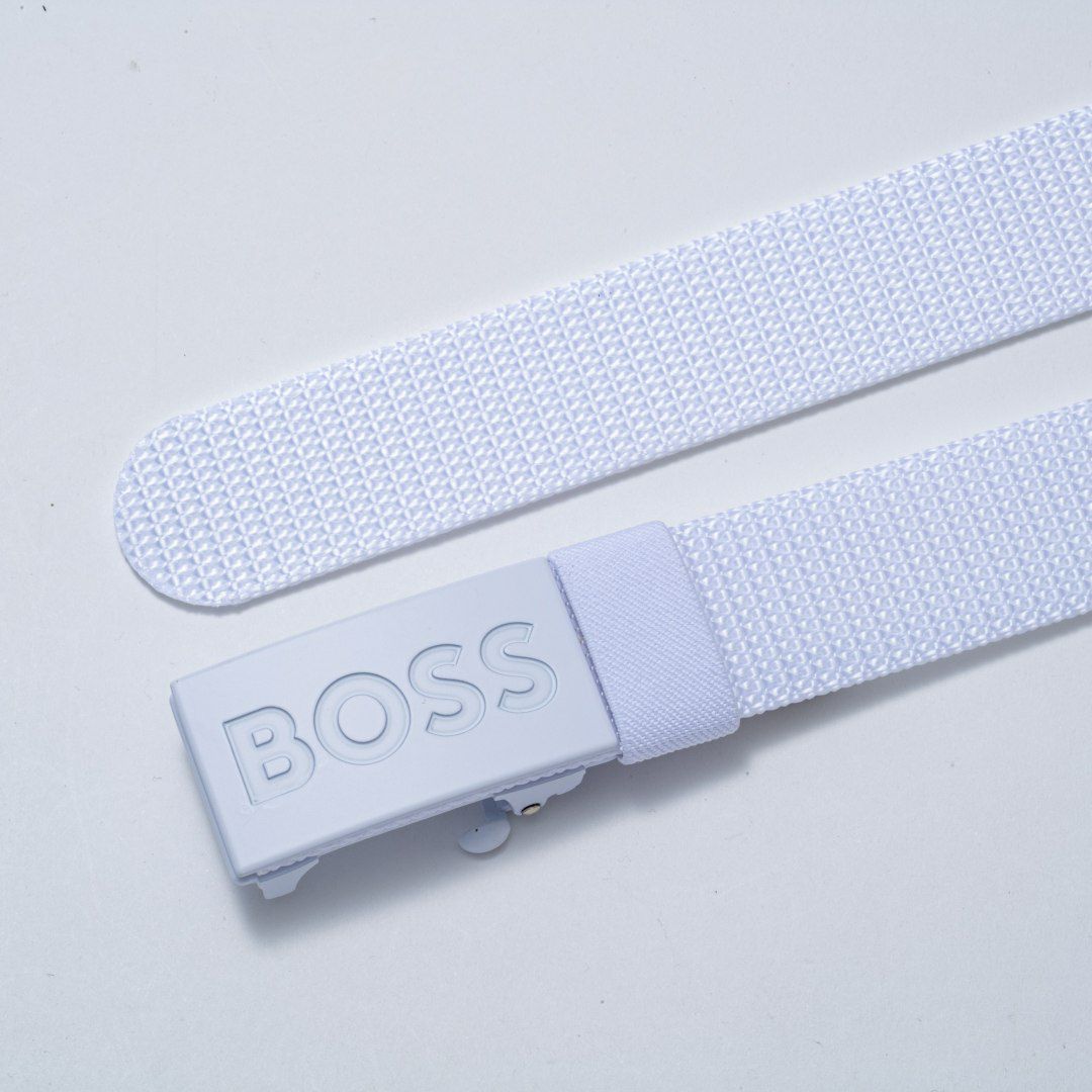 BOSS Bosper ナイロンベルト（90）【HBMB5063】 ホワイト