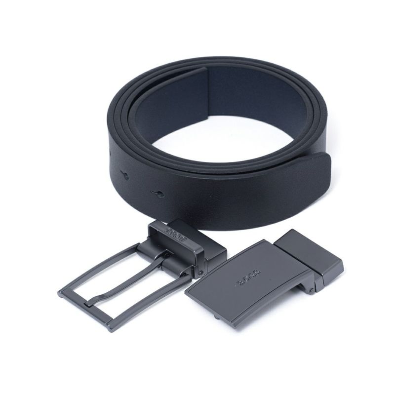 BOSS Gemmy イタリアンレザーリバーシブルベルト【HBMB5070】 ブラック