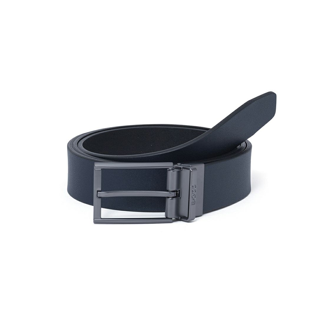 BOSS Gemmy イタリアンレザーリバーシブルベルト【HBMB5070】 ブラック