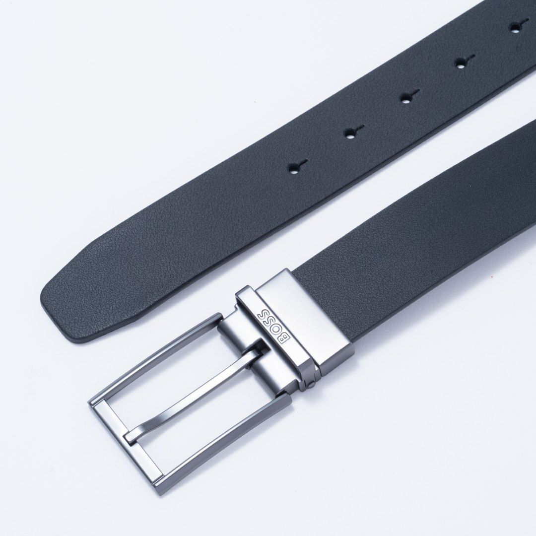 BOSS Gemmy イタリアンレザーリバーシブルベルト【HBMB5070】 ブラック